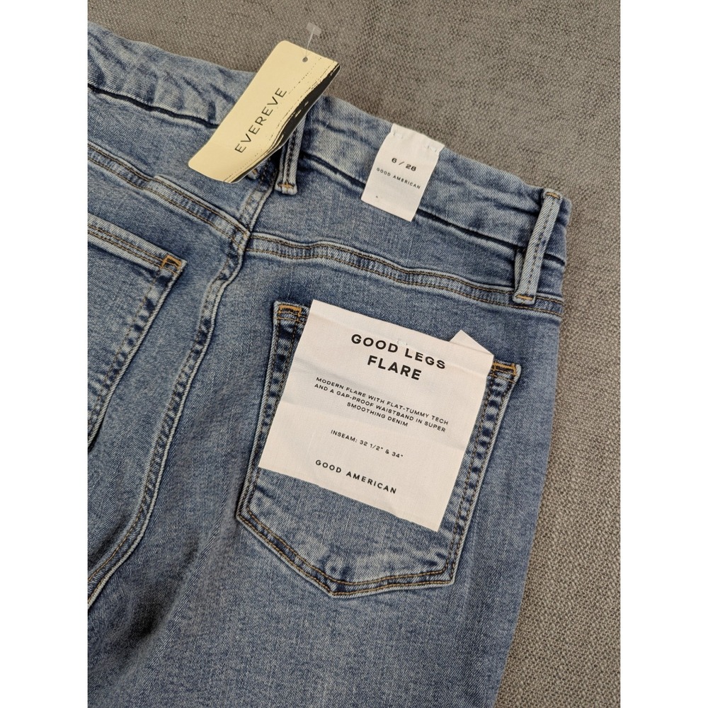 Good American Light Blue Good Legs Flare Jeans